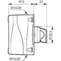 BACO 224216 LBX12510 Draaischakelaar In behuizing Zwart, Grijs Draai-ontgrendeling 1 stuk(s) - thumbnail