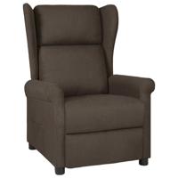 Fauteuil verstelbaar stof donkerbruin - thumbnail