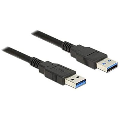 Delock 85062 USB-kabel USB 3.2 Gen1 USB-A stekker, USB-A stekker 2.00 m Zwart Vergulde steekcontacten Delock 85062 USB-kabel USB 3.2 Gen1 USB-A stekker, USB-A stekker 2.00 m Zwart Vergulde steekcontacten