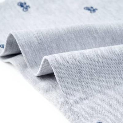 Kinderpoloshirt 92 gemleerd grijs