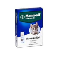 Mansonil All Worm Cat ontwormingsmiddel voor de kat 2tbl (LET OP! THT 11-2025) - thumbnail