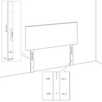 Hoofdborden 4 st 80x5x78/88 cm stof crèmekleurig - thumbnail