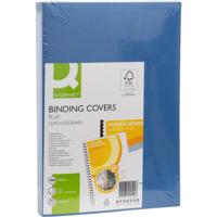Q-CONNECT dekblad A4 leder 250 grams 100 stuks blauw - thumbnail