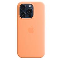 Apple Silicone MagSafe Case iPhone 15 Pro Orange Sorbet - thumbnail