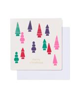 HEMA Kerstkaarten met kerstprint - 5 stuks (multi) - thumbnail