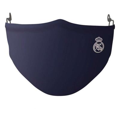Hygiënisch en herbruikbaar gezichtsmasker gemaakt van stof Real Madrid C.F. Volwassen Blauw