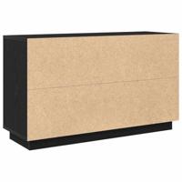 Dressoir Zwart Eiken 102 x 35 x 60 cm Bewerkt hout - thumbnail