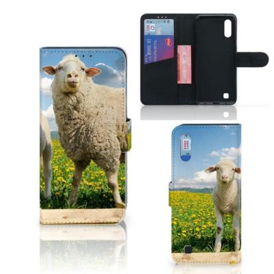 Samsung Galaxy M10 | Telefoonhoesje | Met pasjeshouder | Schaap en Lammetje