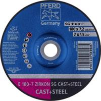 PFERD TOOLS 62217628 E 180-7 ZIRKON SG CAST+STEEL Afbraamschijf gebogen Diameter 180 mm Boordiameter 22.23 mm Grijs/grauw sferoïdisch gietijzer, Staal, Gegoten - thumbnail