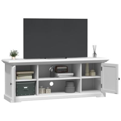 Tv-meubel 110x30x41 cm bewerkt hout wit Tv-meubel 110x30x41 cm bewerkt hout wit