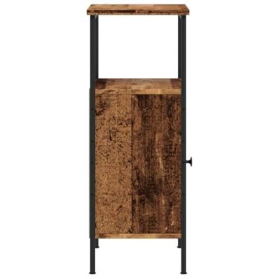 Nachtkastjes 2 st 41x31x80 cm bewerkt hout oud houtkleurig