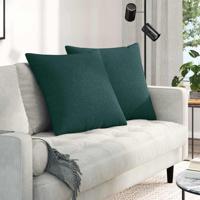 VidaXL Sofa kussens 2 pcs donkergroen 60 x 60 cm stof - thumbnail