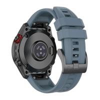 By Qubix - Siliconen sportbandje - Grijsblauw - Compatible met Garmin Instinct 3 / Instinct E - 45mm - Compatible Garmin bandje - Bandbreedte: 22mm - thumbnail