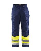 Blåkläder Winterwerkbroek High-Vis 18621811 | High Vis Geel/Marineblauw | Maat C48 - 7330509369395 - thumbnail