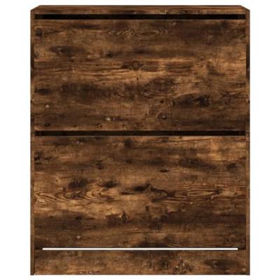VidaXL Schoenenkast 80x34x96,5 cm bewerkt hout gerookt eikenkleurig