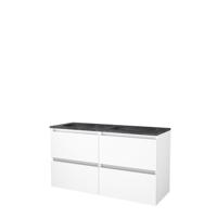 Basic-Line Start 46 Badkamermeubelset - 120 x 46 cm - Greeploos - 4 Lades - Hardstenen Wastafel - 2 Kraangaten - Ice White - thumbnail