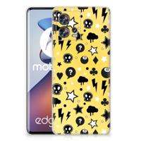 Silicone Back Case Motorola Edge 30 Fusion Punk Geel - thumbnail