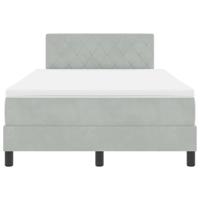 Boxspringbed met Matras met matras Lichtgrijs 120 x 190 cm Stof - thumbnail