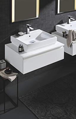 Grohe Eurocube Wastafelkraan Medium Met Waste 28 mm Met Temperatuurbegrenzer Chroom