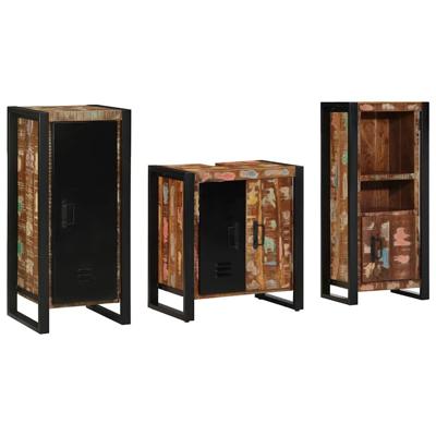 Badkamermeubelset met plank 3 pcs Multikleur 40 x 35 x 90 cm