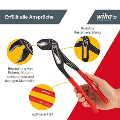 Wiha Waterpomptang Classic doorgestoken | 300mm/12" - 26763 - 26763