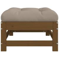 Tuinvoetenbanken en kussens 2 st massief grenenhout honingbruin - thumbnail