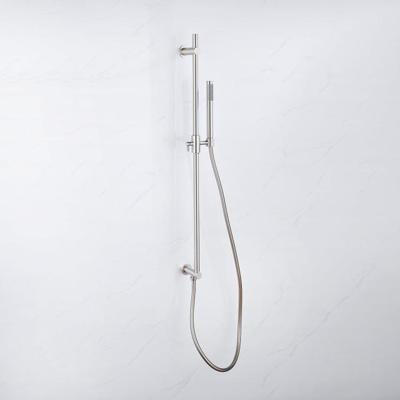 Fortifura Calvi Glijstangset - geïntegreerde wandaansluitbocht - doucheslang metaal- staaf handdouche - Geborsteld RVS PVD (RVS) SW1111529//SW706206//SW496812