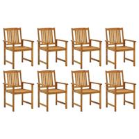 Tuinstoelen 8 st massief acaciahout - thumbnail