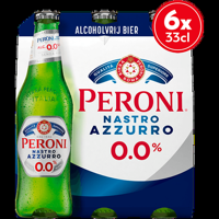 Peroni Nastro Azzurro 0,0% Alcoholvrij Fles 6 x 330ML bij Jumbo - thumbnail