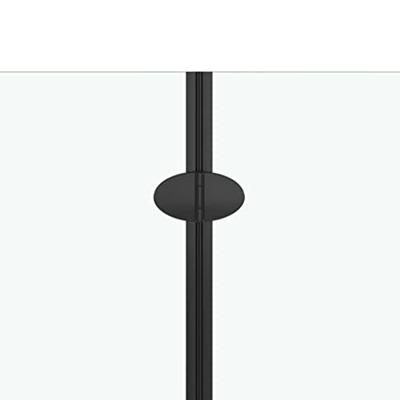 VidaXL Douchewand inklapbaar 3 panelen 130x138 cm esg zwart
