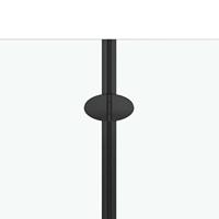 VidaXL Douchewand inklapbaar 3 panelen 130x138 cm esg zwart - thumbnail