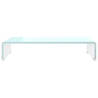 TV-meubel/monitorverhoger 60x25x11 cm glas groen groen