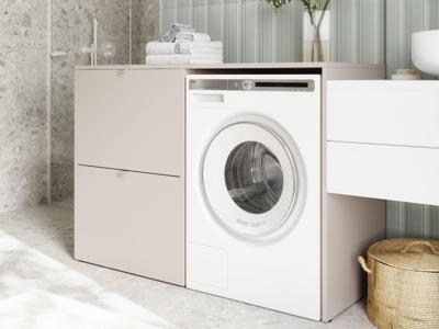 Wasmachinekast DORLOTE 1 machine 2 deuren kasjmier Wasmachinekast DORLOTE 1 machine 2 deuren kasjmier