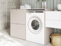 Wasmachinekast DORLOTE 1 machine 2 deuren kasjmier - thumbnail