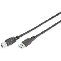 Digitus 1.8m, USB2.0-A/USB2.0-B 1.8m USB A USB B Zwart - [DB-300115-018-S] - thumbnail