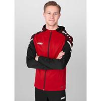 JAKO 6822 Jas Met Kap Performance - Rood/Zwart - XXL - thumbnail