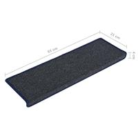 VidaXL Trapmatten 15 st 65x21x4 cm donkergrijs en blauw met rechthoekige rand - thumbnail