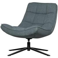 WOOOD Draaifauteuil 'Maudi' Geweven, kleur Blue Stone - thumbnail