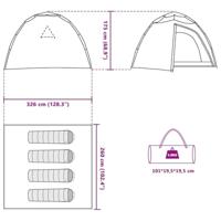 Koepeltent 4-persoons snelontgrendeling blauw - thumbnail