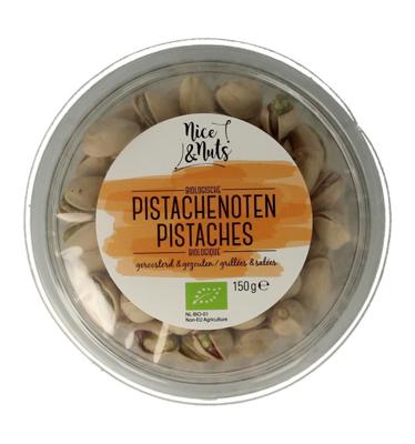 Nice & Nuts Pistache noten in dop gezouten geroosterd bio 150 Gram Nice & Nuts Pistache noten in dop gezouten geroosterd bio 150 Gram