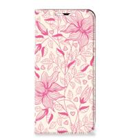 Samsung Galaxy A23 Smart Cover Pink Flowers - thumbnail