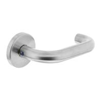 Gatdeel links rond op rond rozet RVS - thumbnail