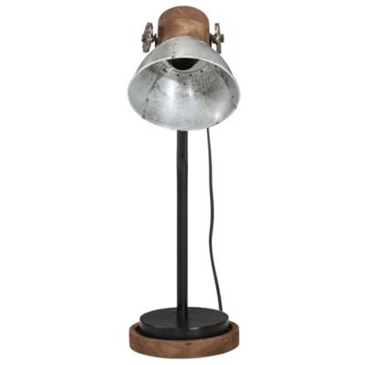 VidaXL Bureaulamp 25 w e27 18x18x60 cm vintage zilverkleurig