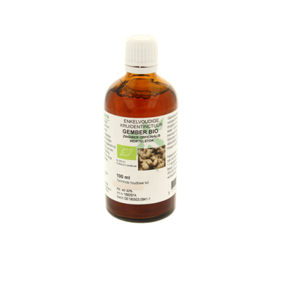 Cruydhof Zingiber officinalis rhiz/gember tinctuur bio 100 Milliliter Cruydhof Zingiber officinalis rhiz/gember tinctuur bio 100 Milliliter