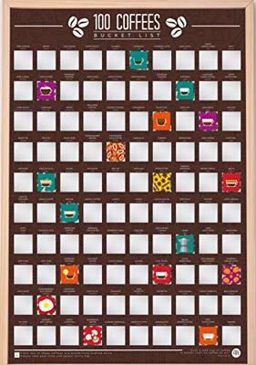 Gift Republic Scratch Poster - 100 Koffie