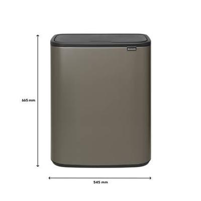 Brabantia Bo touch bin 60 liter platinum