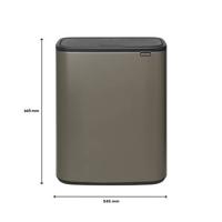 Brabantia Bo touch bin 60 liter platinum - thumbnail