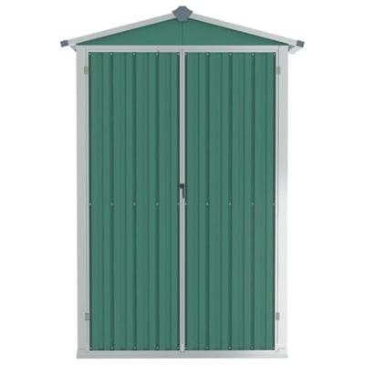 VidaXL Tuinschuur 116x45x175 cm gegalvaniseerd staal groen