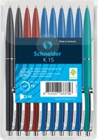 Schneider s-3081-2-3-4 balpen k15 10s assorti kleuren in headerbag - thumbnail