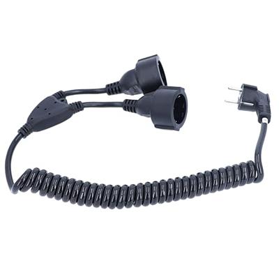 AS Schwabe 70433 Spiraalkabel 2 m / 4 m Zwart 1 stuk(s)